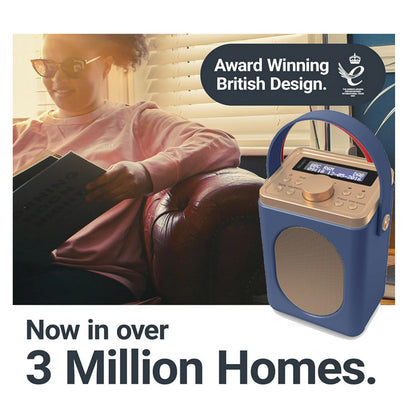 Majority Shelford FM DAB+ Radio Dual Alarm Bluetooth Award Winning - MN BLUE