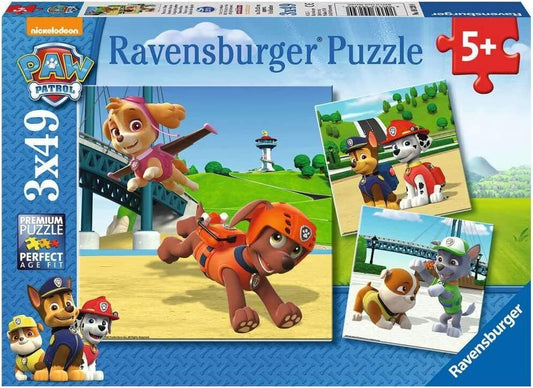 Ravensburger 3x 49pc Children Puzzle Set Paw Patrol Team on 4 Paws 5+ 09239