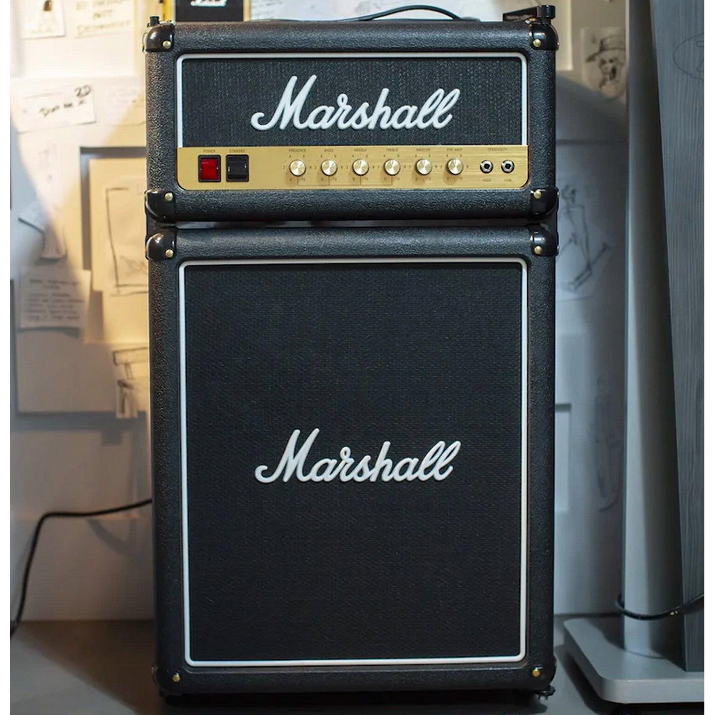 Marshall Authentic 92 Litre Fridge Black Edition Bar Studio Drink Fridge