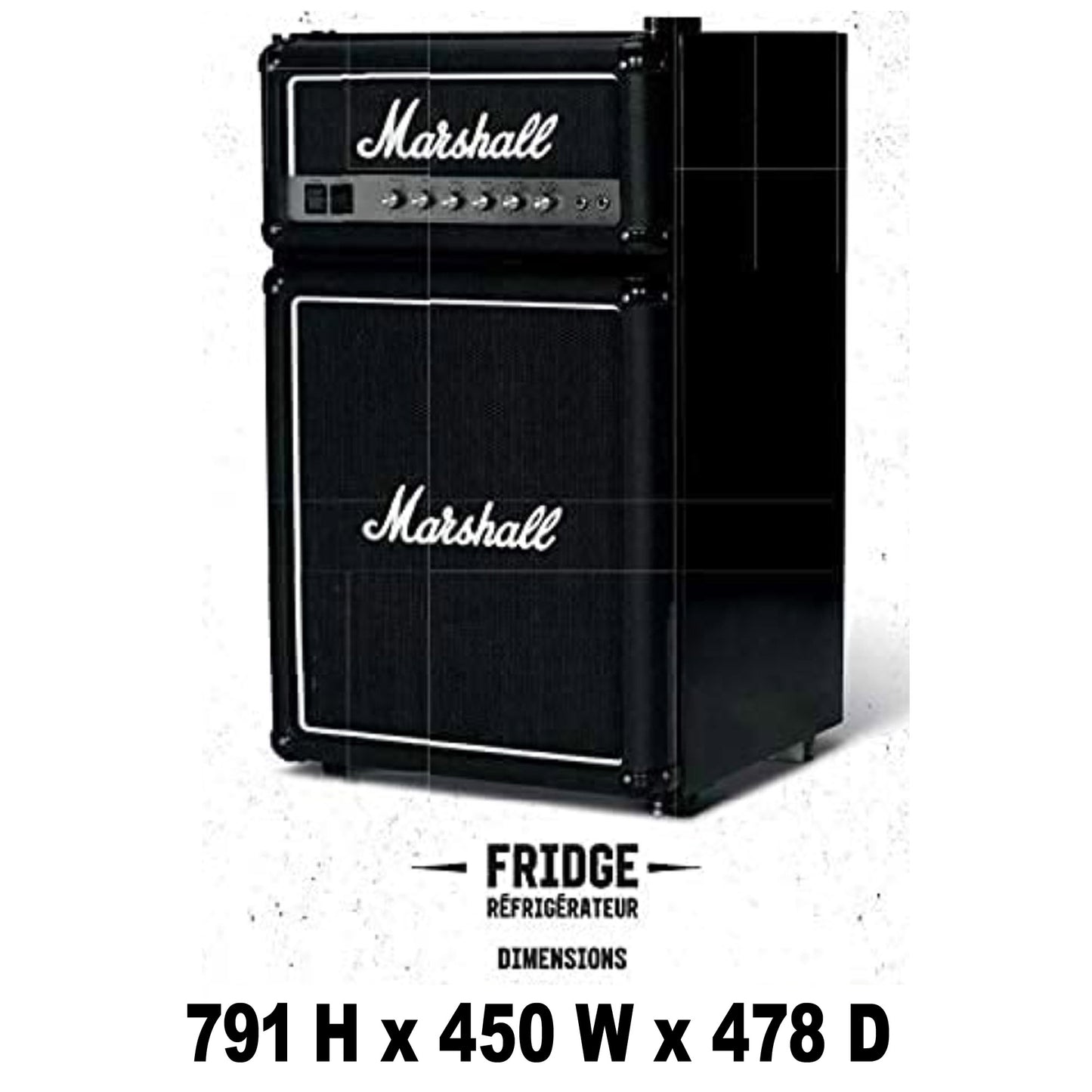 Marshall Authentic 92 Litre Fridge Black Edition Bar Studio Drink Fridge