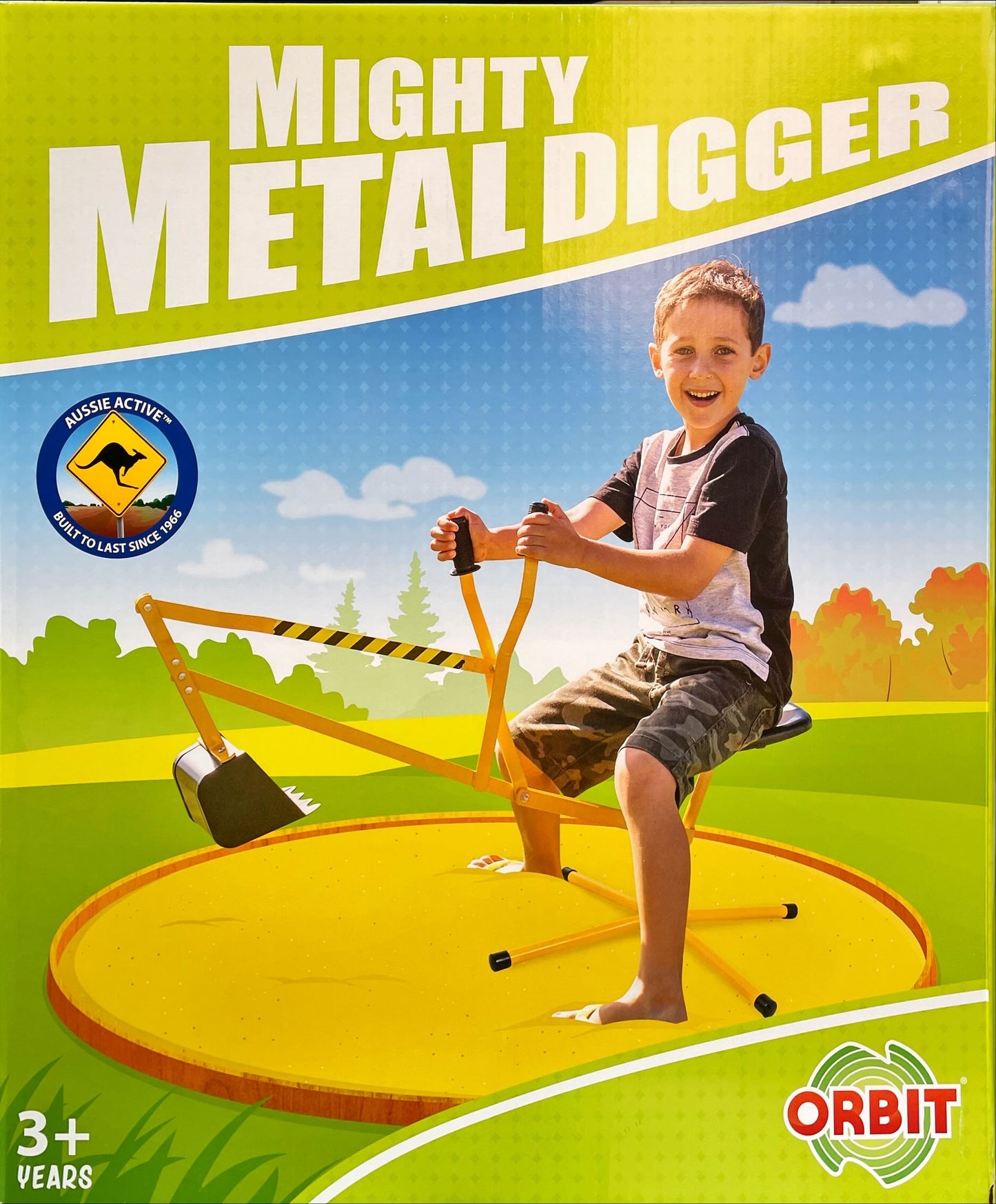 Multi Action Metal Sand Digger Backyard Sandpit Toy Outdoor Fun
