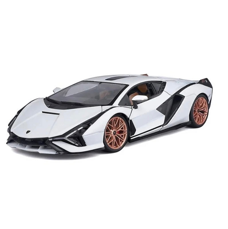 Maisto 1:18 Lamborghini Sian FKP 37 V12 Hybrid White Diecast Model SE Edition