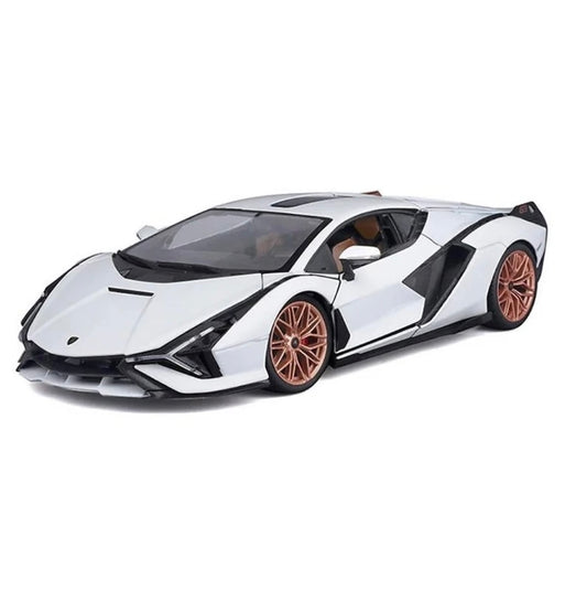 Maisto 1:18 Lamborghini Sian FKP 37 V12 Hybrid White Diecast Model SE Edition