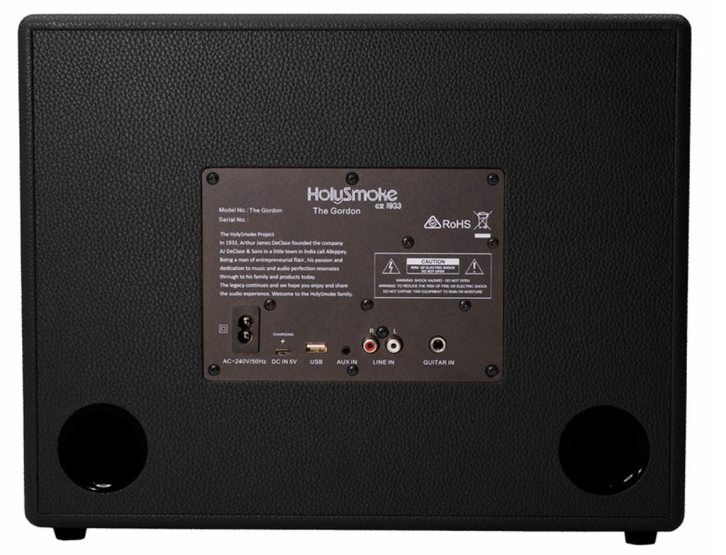 HolySmoke The Gordon Retro Bluetooth Lounge Speaker 100w - Classic Black