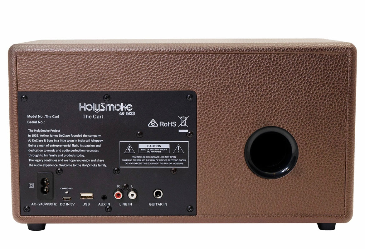 Holy smoke The Carl Retro Wireless Bluetooth Speaker 80w - Brown