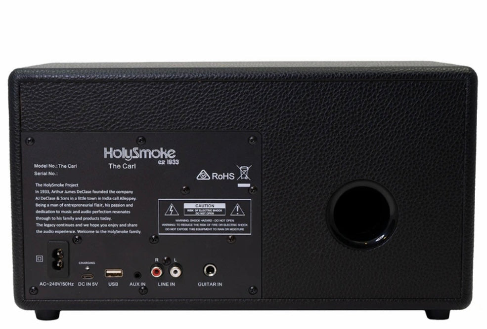 HolySmoke The Carl Retro Wireless Bluetooth Speaker 80w - Classic Black