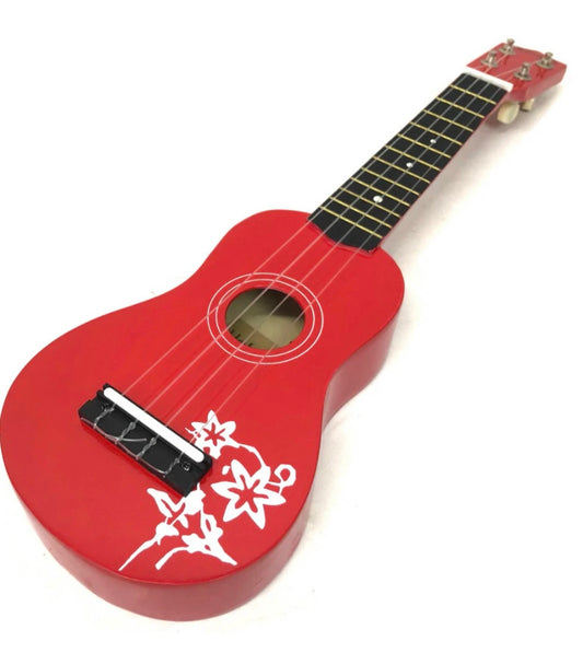 Holysmoke Red Aloha Beginner Kids Ukulele 21” 12 frets 4 Strings
