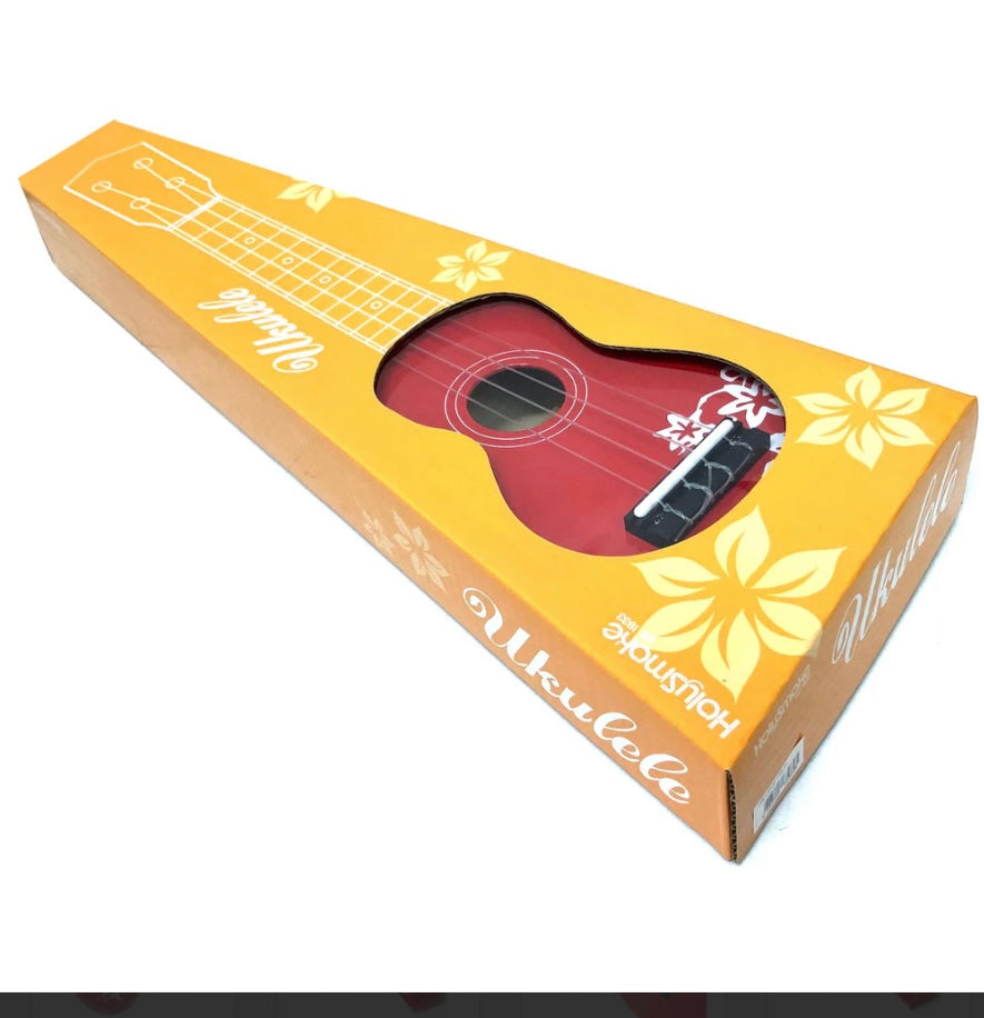 Holysmoke Red Aloha Beginner Kids Ukulele 21” 12 frets 4 Strings
