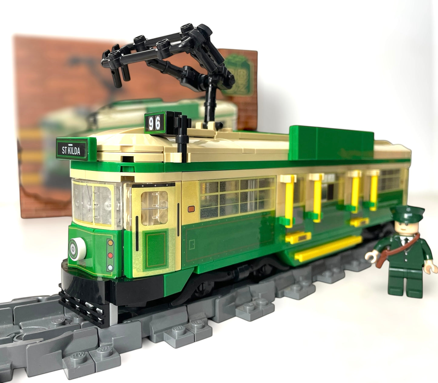 Best Brick Australia Melbourne W-Class Tram Building Block Toy Model