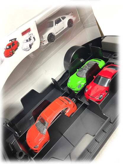 Majorette Porsche 911 GT3 RS Carry Case with 4 Cars Play Set