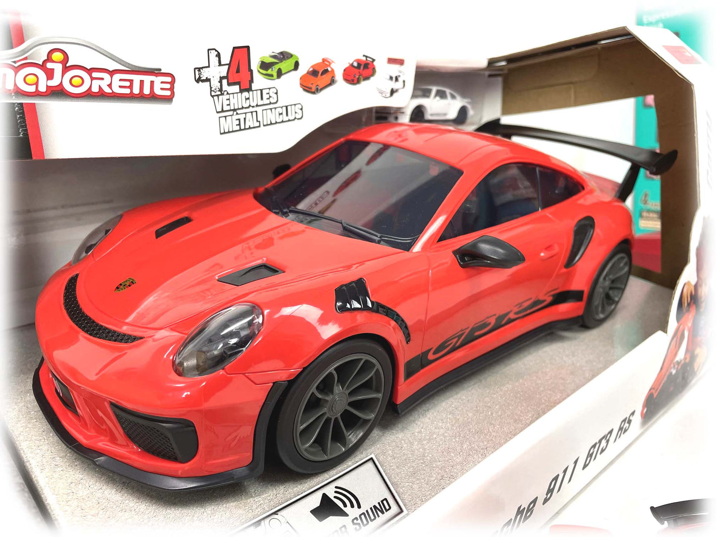 Majorette Porsche 911 GT3 RS Carry Case with 4 Cars Play Set