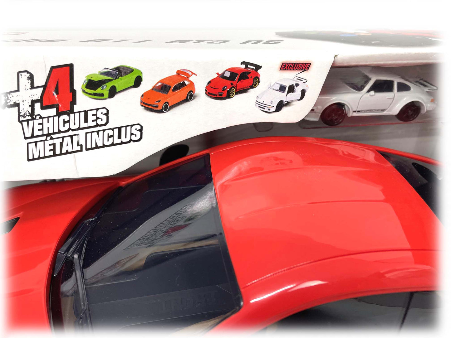 Majorette Porsche 911 GT3 RS Carry Case with 4 Cars Play Set