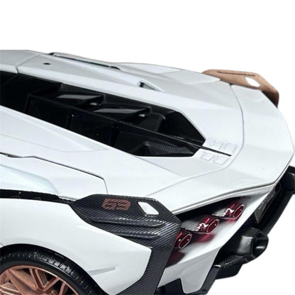 Maisto 1:18 Lamborghini Sian FKP 37 V12 Hybrid White Diecast Model SE Edition