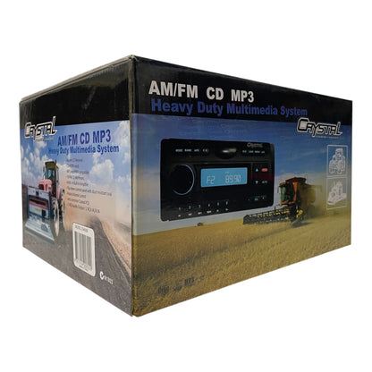CrystalCrystal CR450 Heavy Duty Head Unit – Dust resistant CD Player Radio Audio Farm Construction