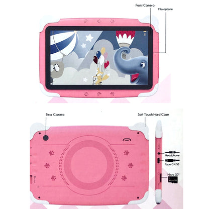 DGTEC 7" IPS Touch Pink Tablet WiFi Quad Core 16GB Kids Iwawa Parent Control