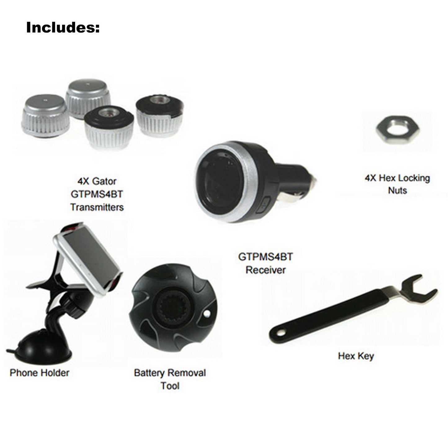 Gator Australia DIY BT Wireless Car Tyre Pressure Monitor App Control TPM iOS Monitoring System