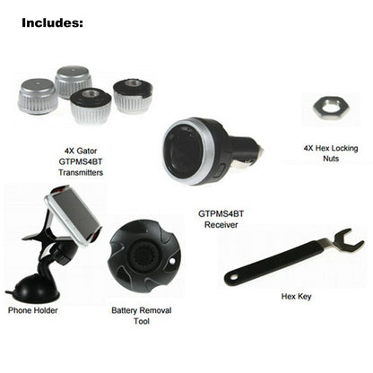 Gator Australia DIY BT Wireless Car Tyre Pressure Monitor App Control TPM iOS Monitoring System
