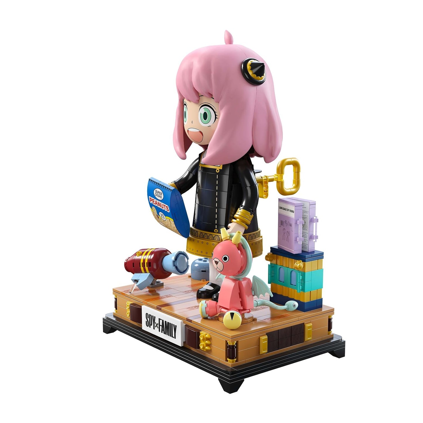 Spy X Family  31cm Anya Forger Face Changing Building Block Figure by Kalos