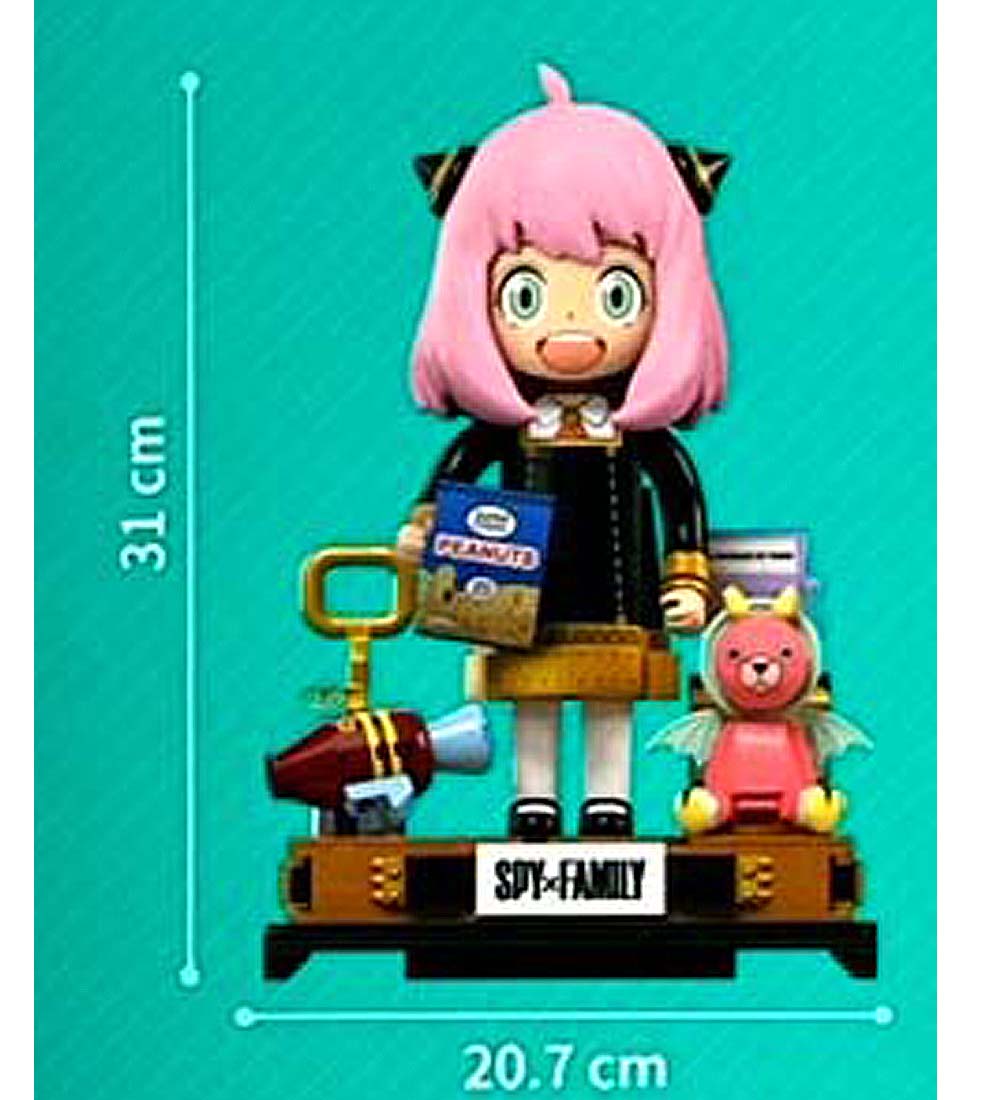 Spy X Family  31cm Anya Forger Face Changing Building Block Figure by Kalos