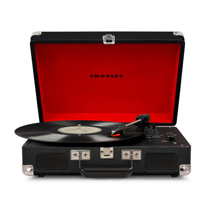 Crosley Cruiser Black - Bluetooth Portable Turntable Record Player 3 Speed