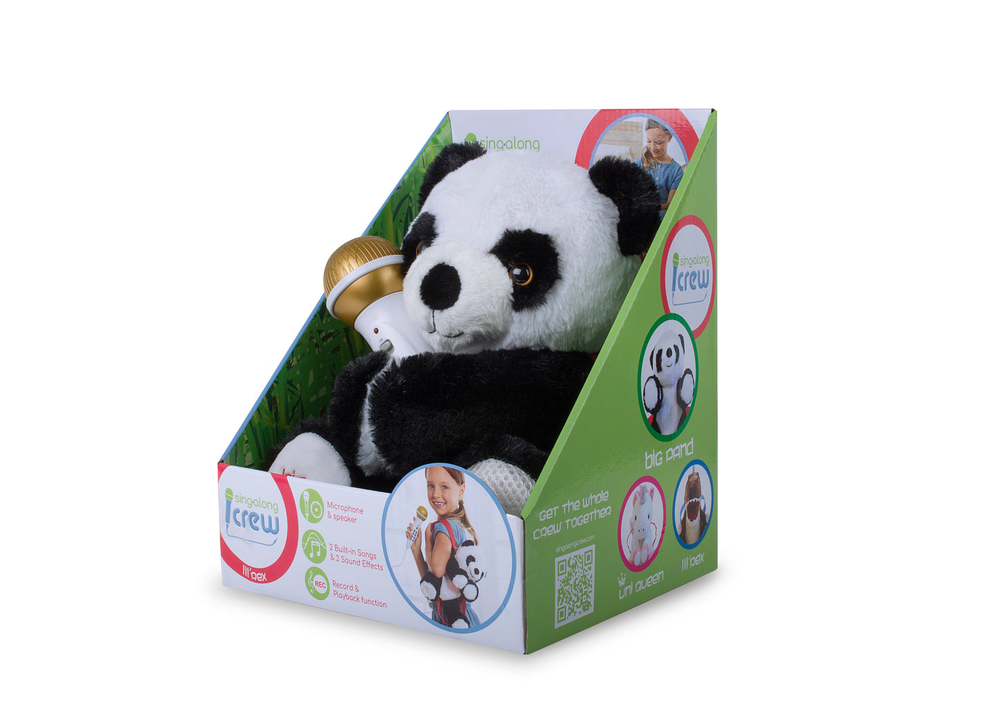 Singing Machine Big Panda Sing-along Karaoke Doll Plushy