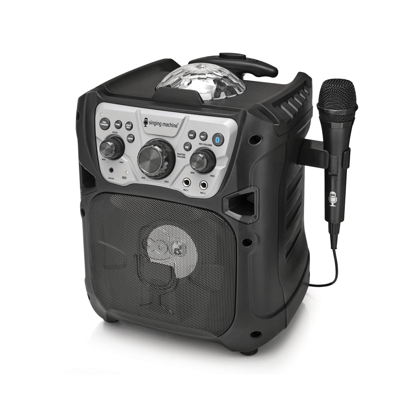 Singing Machine Mini Fiesta- Bluetooth® Disco Ball Light Show Karaoke Machine SML640
