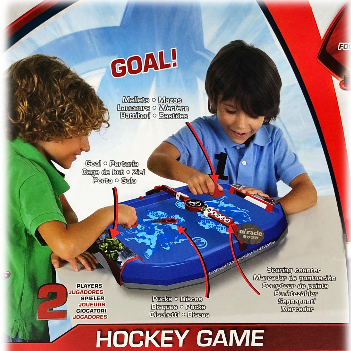 Marvel Avengers Super Heroes Tabletop Air Hockey Game