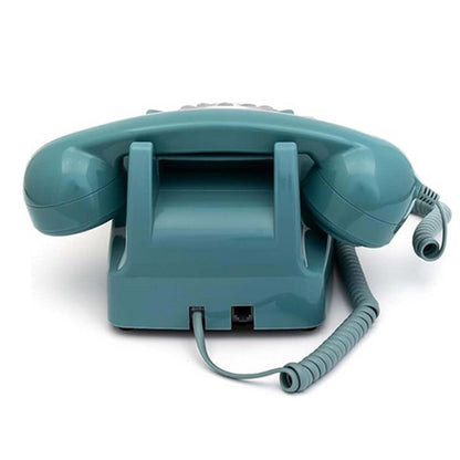 GPO 746 Azure Blue Retro Push Button Landline Corded Desk Phone Bell Ring