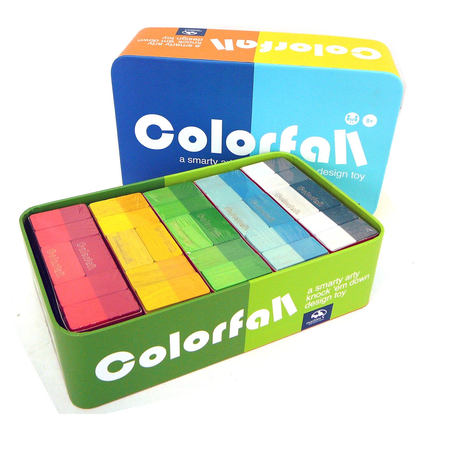 Marbles Brain Store Colorfall Colour Domino Party Art Game 200 Tiles and 20 Cards