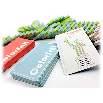 Marbles Brain Store Colorfall Colour Domino Party Art Game 200 Tiles and 20 Cards