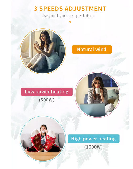Special Offer - Kawa Oscillating Ceramic Designer Heater Personal Home Office Desk Sakura Pink