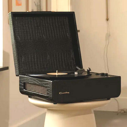 Crosley Mercury Record Player Turntable Black Croc Premium Bluetooth 2-Way