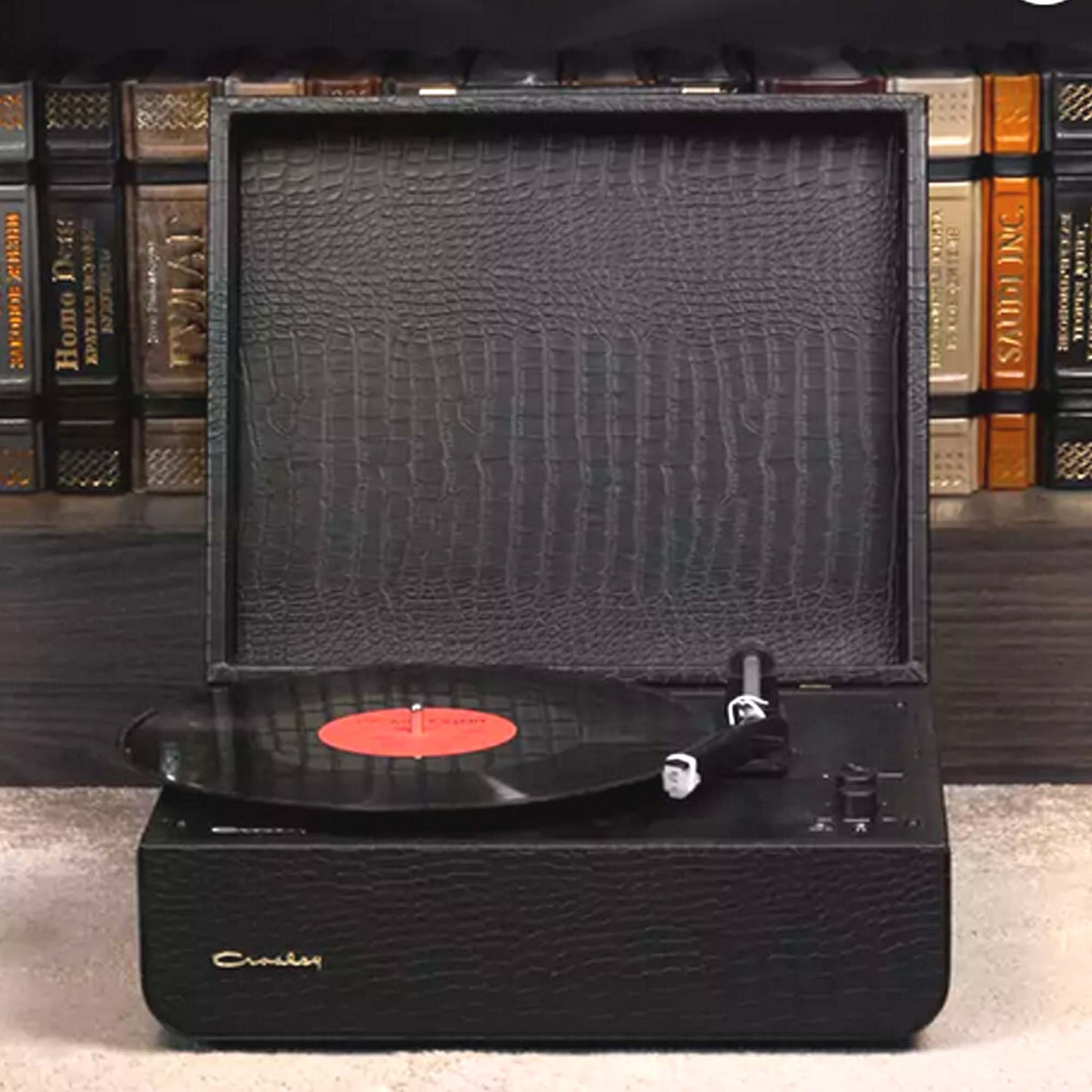 Crosley Mercury Record Player Turntable Black Croc Premium Bluetooth 2-Way