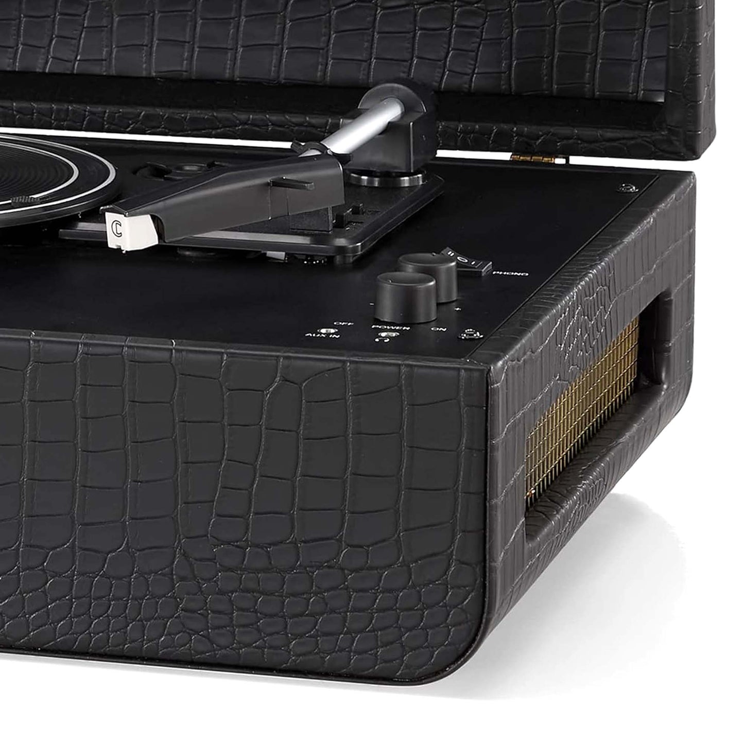 Crosley Mercury Record Player Turntable Black Croc Premium Bluetooth 2-Way