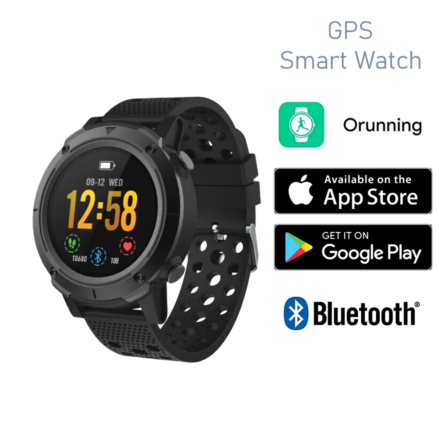 New Multi Sport GPS Smart Watch Amoled Tracking Monitor IP68 iOS Android