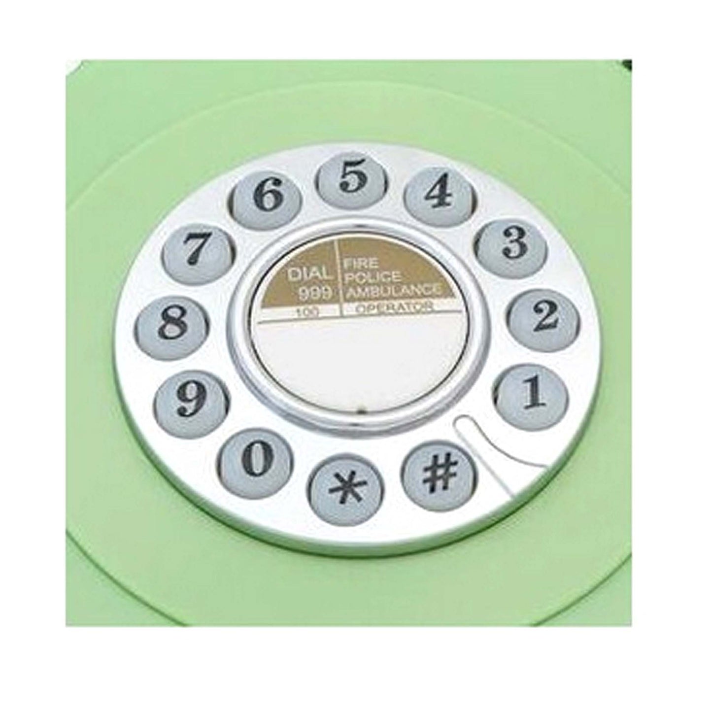 GPO 746 Mint Green Retro Push Button Landline Corded Desk Phone Bell Ring
