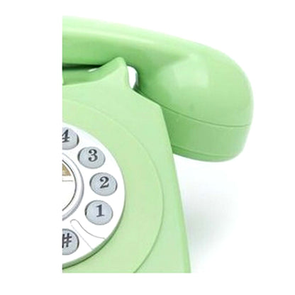 GPO 746 Mint Green Retro Push Button Landline Corded Desk Phone Bell Ring