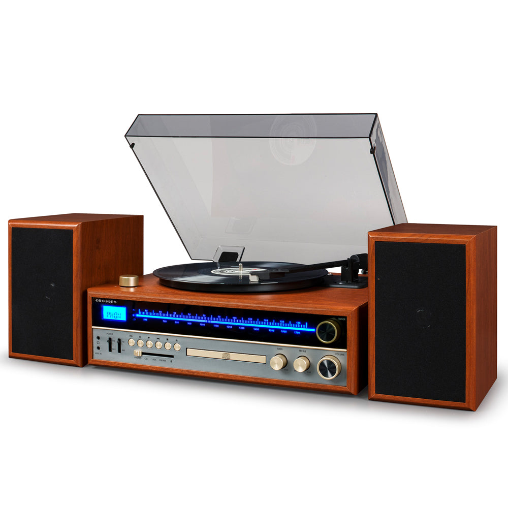 Crosley 1975T Vinyl Record Turntable Player System with Bluetooth CD Radio