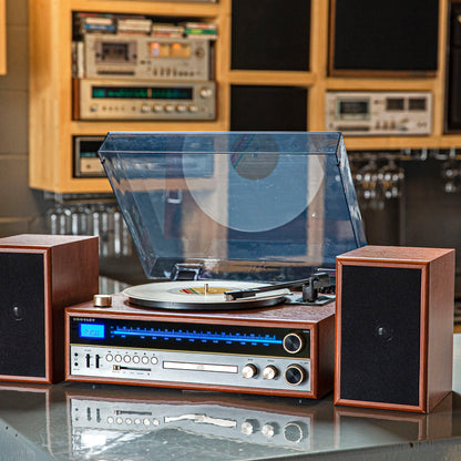 Crosley 1975T Vinyl Record Turntable Player System with Bluetooth CD Radio