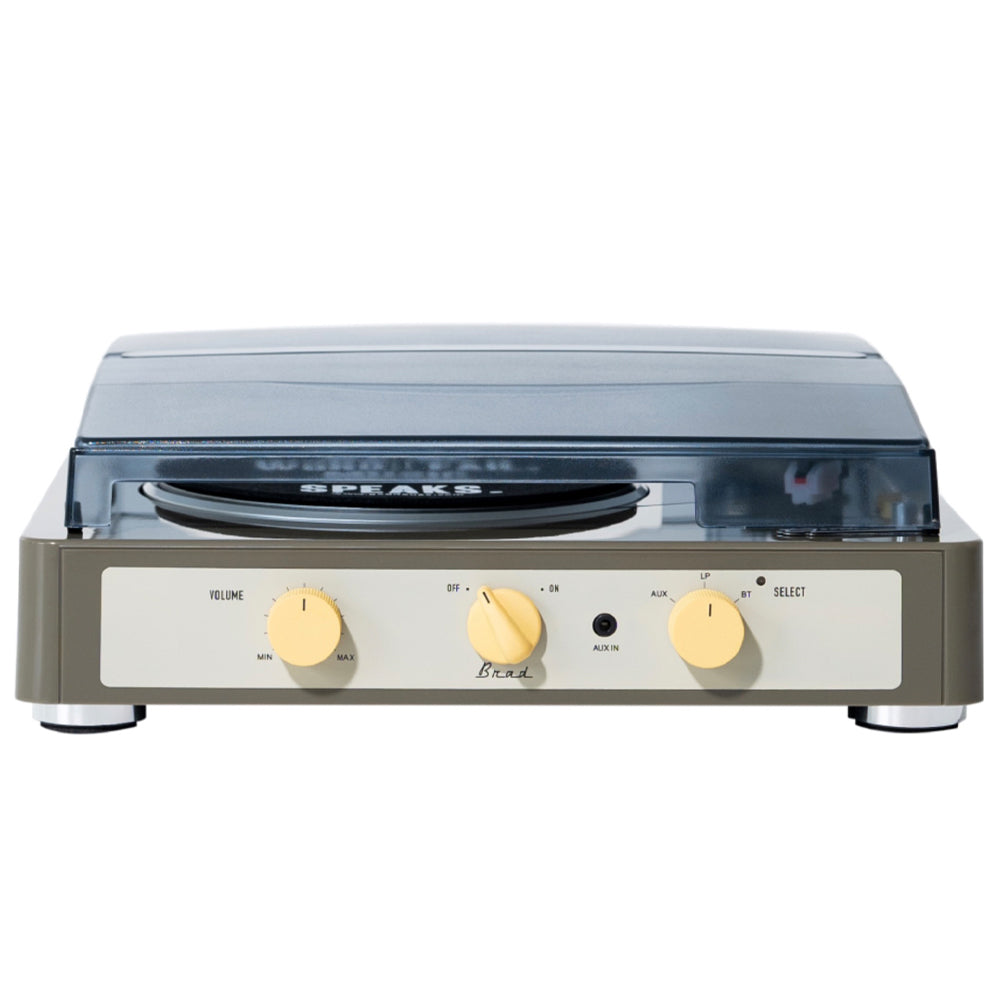 Gadhouse Brad MKII Bluetooth Turntable Record Player 3 speed Portable - Grey