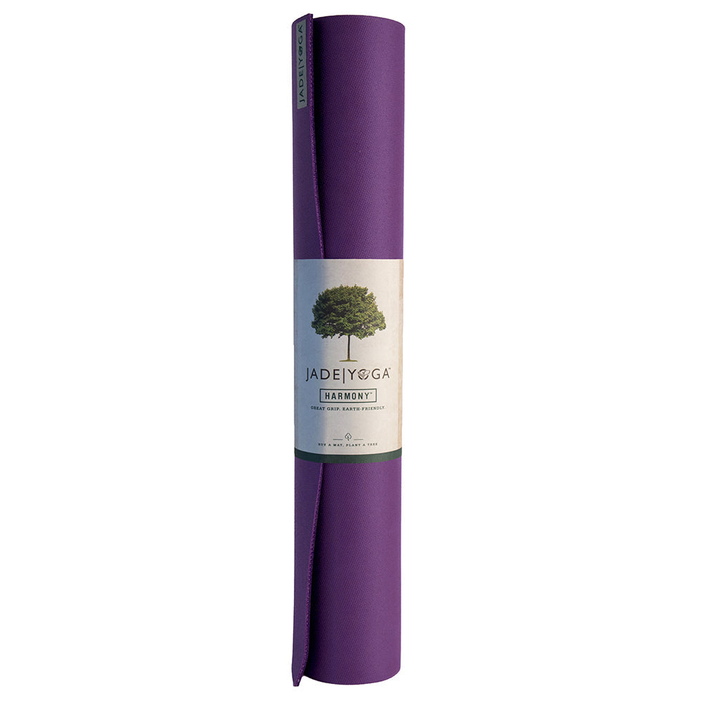 Jade Yoga Harmony Mat Natural Rubber Yoga Mat 172cm 68 inch - Purple