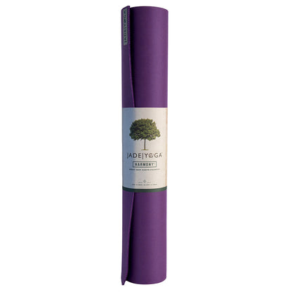 Jade Yoga Harmony Mat Natural Rubber Yoga Mat 172cm 68 inch - Purple