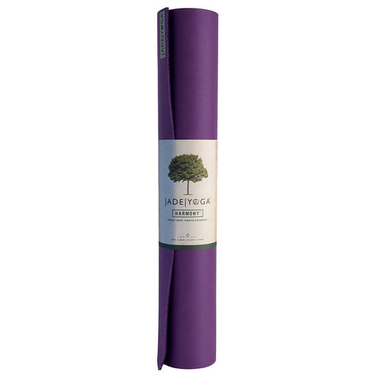 Jade Yoga Harmony Mat Natural Rubber Yoga Mat 172cm 68 inch - Purple