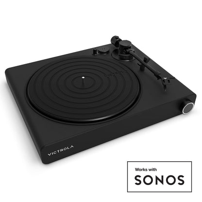 Victrola Stream Onyx Turntable Works with Sonos VTR-2000-BLK-INT