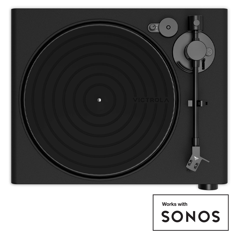 Victrola Stream Onyx Turntable Works with Sonos VTR-2000-BLK-INT