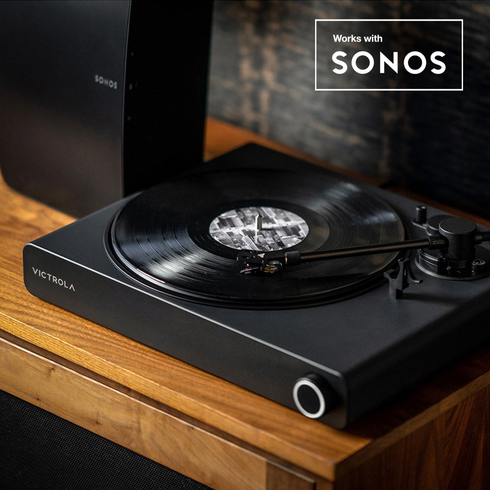 Victrola Stream Onyx Turntable Works with Sonos VTR-2000-BLK-INT