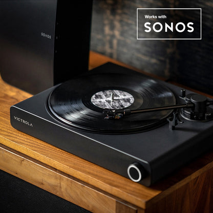 Victrola Stream Onyx Turntable Works with Sonos VTR-2000-BLK-INT