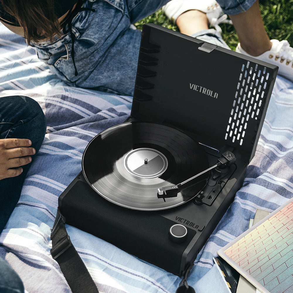 Victrola Revolution Go Rechargeable Turntable Portable Wireless - Black