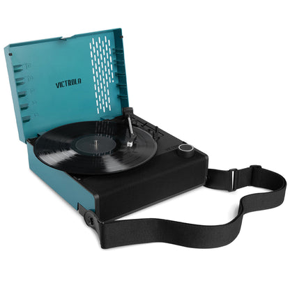 Victrola Revolution Go ATL3600 Rechargeable Portable Turntable 3 Speed Wireless - Blue