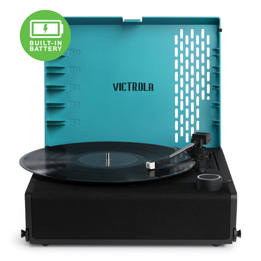 Victrola Revolution Go ATL3600 Rechargeable Portable Turntable 3 Speed Wireless - Blue